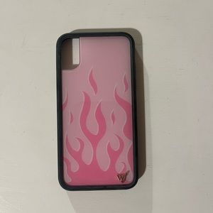 iPhone X - Wildflower iPhone case - Pink Flame